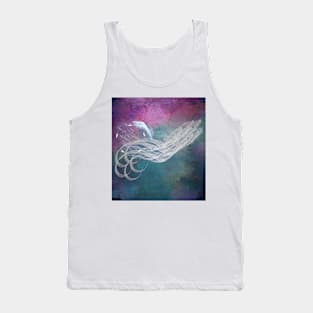 Surreal birds flying in a stormy sky Tank Top